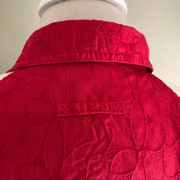 Gloria Vanderbilt | Vintage Halter Button Down Top sz L - Picture 4 of 8